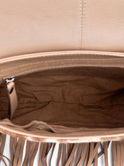 Myra Bag S-10735 Womens Corona Mia Leather & Hairon Bag Tan inside view. If you need any assistance with this item or the purchase of this item please call us at five six one seven four eight eight eight zero one Monday through Saturday 10:00a.m EST to 8:00 p.m EST