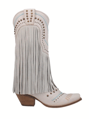 Dingo DI737 Womens Gypsy Leather Boot White side view. If you need any assistance with this item or the purchase of this item please call us at five six one seven four eight eight eight zero one Monday through Saturday 10:00a.m EST to 8:00 p.m EST