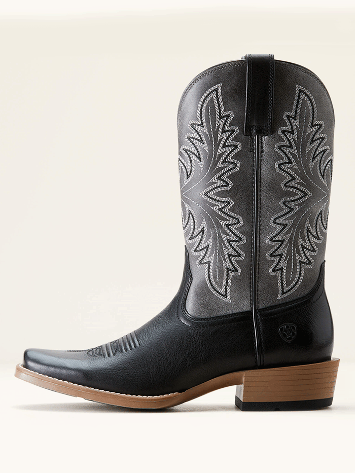 Ariat 10053695 Mens Renegade Cowboy Boot Titanium Black Night front and side view. If you need any assistance with this item or the purchase of this item please call us at five six one seven four eight eight eight zero one Monday through Saturday 10:00a.m EST to 8:00 p.m EST