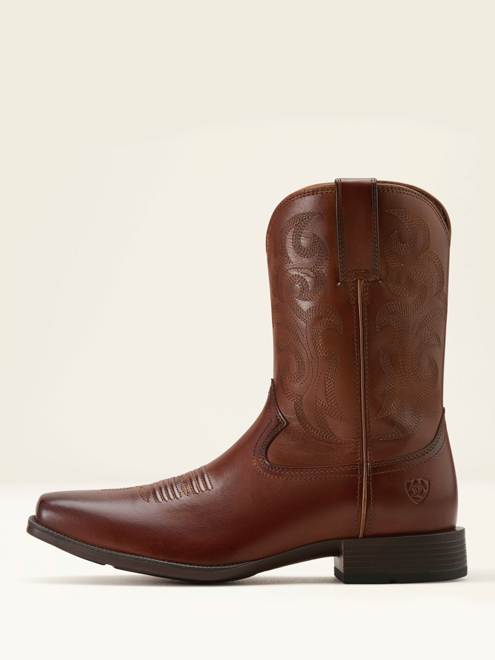 Ariat 10061149 Mens Bodie Western Boot Bitter Brown front and side view. If you need any assistance with this item or the purchase of this item please call us at five six one seven four eight eight eight zero one Monday through Saturday 10:00a.m EST to 8:00 p.m EST