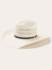 Stetson SSSTPT-684481 SOUTHPOINT 10X Straw Hat Natural side / front view. If you need any assistance with this item or the purchase of this item please call us at five six one seven four eight eight eight zero one Monday through Saturday 10:00a.m EST to 8:00 p.m EST