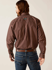 Ariat 10046221 Mens Barrett Classic Fit Shirt Bitter Chocolate back view. If you need any assistance with this item or the purchase of this item please call us at five six one seven four eight eight eight zero one Monday through Saturday 10:00a.m EST to 8:00 p.m EST
