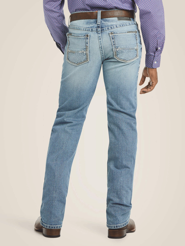 Ariat 10020942 Mens M2 Relaxed Stirling Stretch Boot Cut Jean Shasta front view. If you need any assistance with this item or the purchase of this item please call us at five six one seven four eight eight eight zero one Monday through Saturday 10:00a.m EST to 8:00 p.m EST