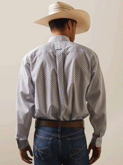 Ariat 10043806 Mens Wrinkle Free Asher Classic Fit Shirt White back view. If you need any assistance with this item or the purchase of this item please call us at five six one seven four eight eight eight zero one Monday through Saturday 10:00a.m EST to 8:00 p.m EST