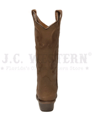 Circle G L6014 Ladies Triad Embroidery Boot Cinnamon Brown back view. If you need any assistance with this item or the purchase of this item please call us at five six one seven four eight eight eight zero one Monday through Saturday 10:00a.m EST to 8:00 p.m EST