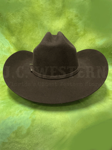 Justin JF0342RDEO4008 3X Rodeo Wool Western Hat Brown back view. If you need any assistance with this item or the purchase of this item please call us at five six one seven four eight eight eight zero one Monday through Saturday 10:00a.m EST to 8:00 p.m EST