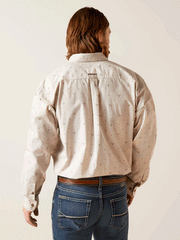 Ariat 10046223 Mens Beau Classic Fit Shirt Sandshell back view. If you need any assistance with this item or the purchase of this item please call us at five six one seven four eight eight eight zero one Monday through Saturday 10:00a.m EST to 8:00 p.m EST