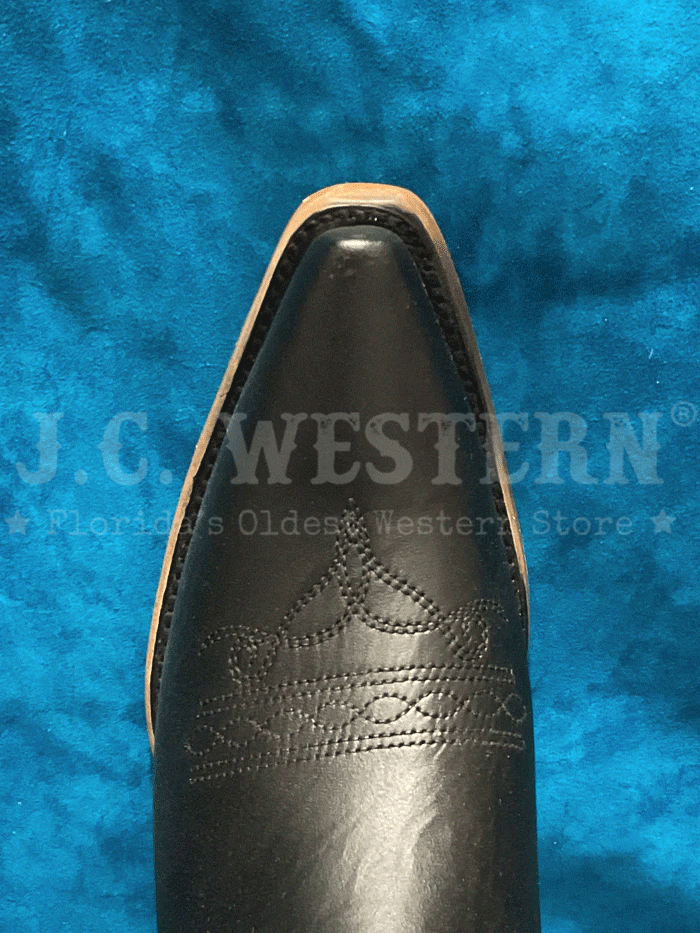 Corral Z5111 Ladies Embroidery Ankle Western Boot Black front and side view. If you need any assistance with this item or the purchase of this item please call us at five six one seven four eight eight eight zero one Monday through Saturday 10:00a.m EST to 8:00 p.m EST