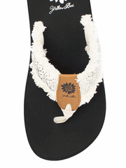 Yellow Box 52351 Womens Foseta Flip Flop Sandals Cream view from above. If you need any assistance with this item or the purchase of this item please call us at five six one seven four eight eight eight zero one Monday through Saturday 10:00a.m EST to 8:00 p.m EST