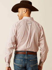 Ariat 10052384 Mens Wrinkle Free Larson Classic Shirt Light Blue Rust back view. If you need any assistance with this item or the purchase of this item please call us at five six one seven four eight eight eight zero one Monday through Saturday 10:00a.m EST to 8:00 p.m EST