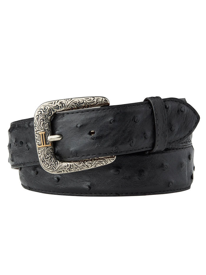 Lucchese W6011 Mens Full Quill Ostrich Belt Black J.C. Western Wear Lucchese W6011 Mens Full Quill Ostrich Belt Black J.C. Western Wear
