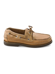 Sperry 0764043 Mens Mako Canoe Moc Boat Shoe Oak Tan outter side view. If you need any assistance with this item or the purchase of this item please call us at five six one seven four eight eight eight zero one Monday through Saturday 10:00a.m EST to 8:00 p.m EST