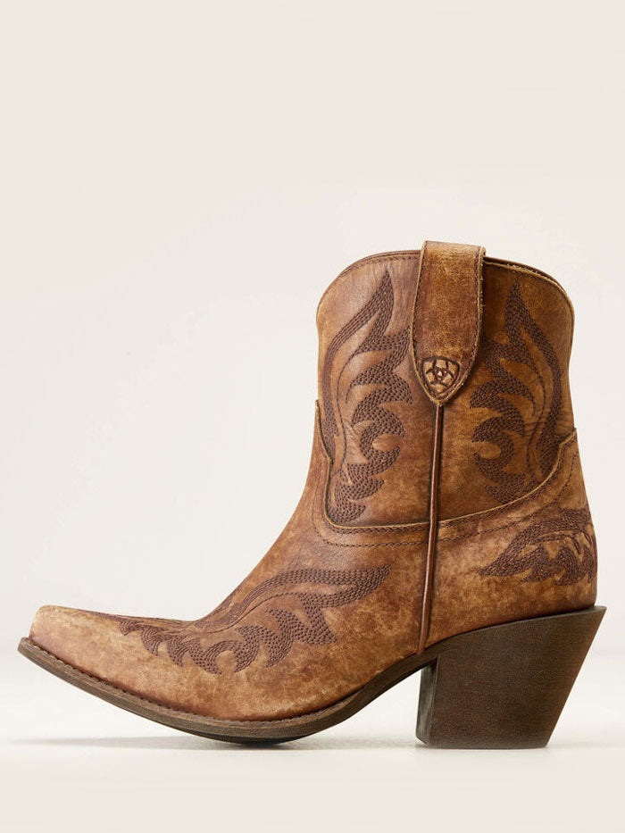 Ariat 10051170 Womens Chandler Western Boot Naturally Distressed Brown side / front view. If you need any assistance with this item or the purchase of this item please call us at five six one seven four eight eight eight zero one Monday through Saturday 10:00a.m EST to 8:00 p.m EST
