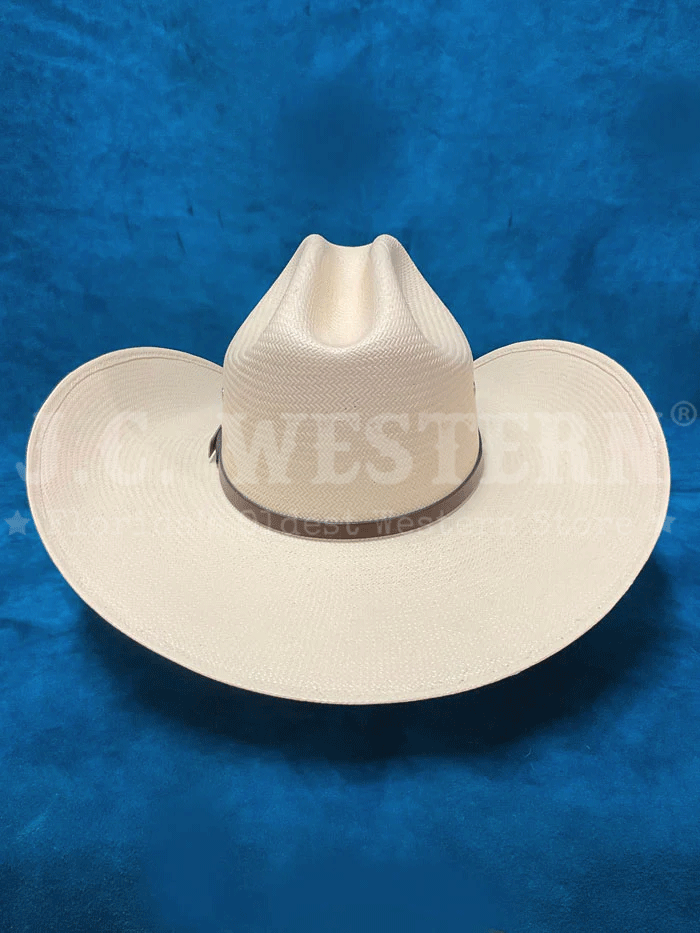 Larry Mahan MS2442OPLX 10X OPLIN Straw Hat Ivory side / front view. If you need any assistance with this item or the purchase of this item please call us at five six one seven four eight eight eight zero one Monday through Saturday 10:00a.m EST to 8:00 p.m EST