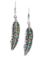 Montana Silversmiths AER5922 Womens Turquoise Takeoff Attitude Earrings Silver front view. If you need any assistance with this item or the purchase of this item please call us at five six one seven four eight eight eight zero one Monday through Saturday 10:00a.m EST to 8:00 p.m EST