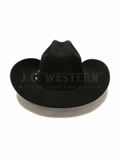 Serratelli BEAUMONTBLK 6X Felt 4 Inch Brim Western Hat Black back view. If you need any assistance with this item or the purchase of this item please call us at five six one seven four eight eight eight zero one Monday through Saturday 10:00a.m EST to 8:00 p.m EST