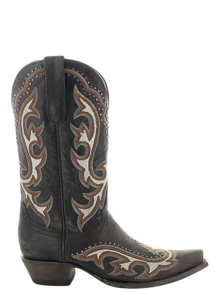 Old Gringo YL635-2 Womens HAVANA Leather Boot Vesuvio Chocolate side view. If you need any assistance with this item or the purchase of this item please call us at five six one seven four eight eight eight zero one Monday through Saturday 10:00a.m EST to 8:00 p.m EST