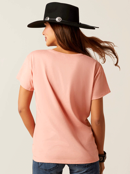 Ariat 10047641 Womens Cow Chart T-Shirt Sunset Heather back view. If you need any assistance with this item or the purchase of this item please call us at five six one seven four eight eight eight zero one Monday through Saturday 10:00a.m EST to 8:00 p.m EST
