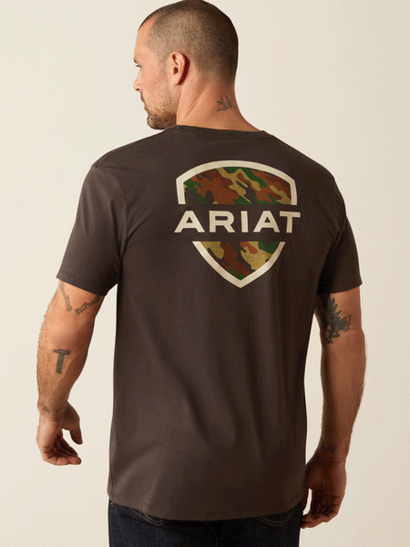 Ariat 10053990 Mens Ambush Camo T-Shirt Charcoal back. If you need any assistance with this item or the purchase of this item please call us at five six one seven four eight eight eight zero one Monday through Saturday 10:00a.m EST to 8:00 p.m EST