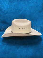 Justin JS1356BKHL4004 20X BLACK HILLS Straw Cowboy Hat Ivory side view. If you need any assistance with this item or the purchase of this item please call us at five six one seven four eight eight eight zero one Monday through Saturday 10:00a.m EST to 8:00 p.m EST