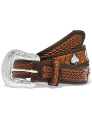 Tony Lama C42875 Mens High Roller Belt Bark Tan front view. If you need any assistance with this item or the purchase of this item please call us at five six one seven four eight eight eight zero one Monday through Saturday 10:00a.m EST to 8:00 p.m EST