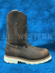 Thorogood 804-4372 Mens Pull On Safety Toe Wellington Boot Crazyhorse Brown side view. If you need any assistance with this item or the purchase of this item please call us at five six one seven four eight eight eight zero one Monday through Saturday 10:00a.m EST to 8:00 p.m EST