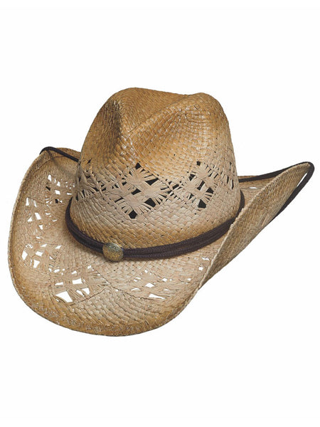 Bullhide LONGMIRE 2846 Straw Western Hat Natural side / front view. If you need any assistance with this item or the purchase of this item please call us at five six one seven four eight eight eight zero one Monday through Saturday 10:00a.m EST to 8:00 p.m EST