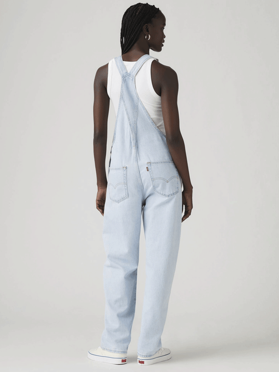 Levi's 853150035 Womens Vintage Overalls Light Wash back view. If you need any assistance with this item or the purchase of this item please call us at five six one seven four eight eight eight zero one Monday through Saturday 10:00a.m EST to 8:00 p.m EST