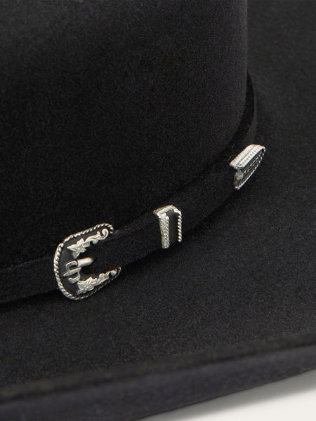 Stetson SFSKYL-724207 SKYLINE 6X Profile 72 Felt Hat Black close up. If you need any assistance with this item or the purchase of this item please call us at five six one seven four eight eight eight zero one Monday through Saturday 10:00a.m EST to 8:00 p.m EST