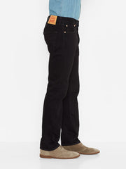 Levi's 005010660 Mens 501 Original Fit Jeans Black side view. If you need any assistance with this item or the purchase of this item please call us at five six one seven four eight eight eight zero one Monday through Saturday 10:00a.m EST to 8:00 p.m EST