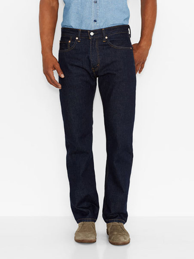 Levi's 005050216 Mens 505 Regular Fit Jeans Rinse Dark Wash – J.C. Western®  Wear