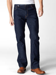 Levi's 005170216 Mens 517 Mid Rise Slim Fit Bootcut Jeans Rinse front view. If you need any assistance with this item or the purchase of this item please call us at five six one seven four eight eight eight zero one Monday through Saturday 10:00a.m EST to 8:00 p.m EST