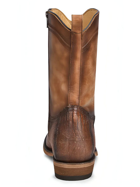 Corral C3888 Mens Natural Lizard Boots Sand back view. If you need any assistance with this item or the purchase of this item please call us at five six one seven four eight eight eight zero one Monday through Saturday 10:00a.m EST to 8:00 p.m EST