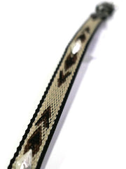Twister 1/2" Embroidered with Diamond Conchos Leather Hatband CLOSE UP
