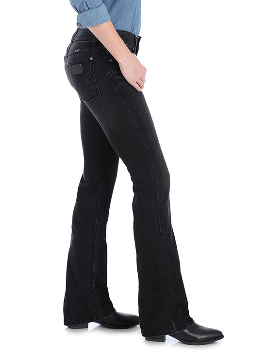 Wrangler 09MWZTY Womens Retro Straight Leg Mae Jean Trinity side view. If you need any assistance with this item or the purchase of this item please call us at five six one seven four eight eight eight zero one Monday through Saturday 10:00a.m EST to 8:00 p.m EST