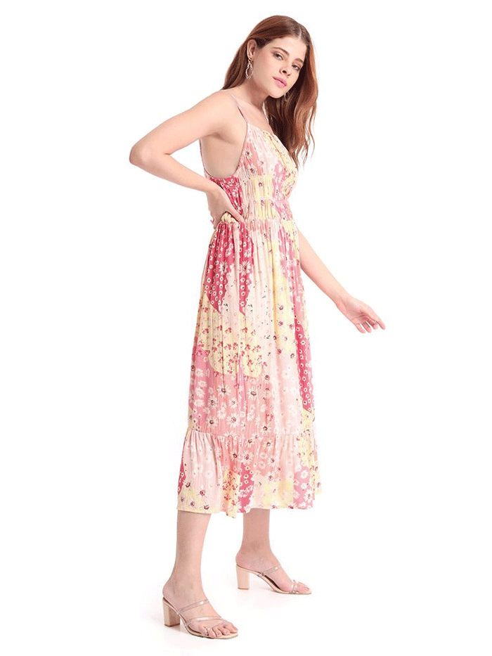 Myra Bag S-6309 Womens Frutics Dress Pink front view. If you need any assistance with this item or the purchase of this item please call us at five six one seven four eight eight eight zero one Monday through Saturday 10:00a.m EST to 8:00 p.m EST