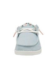Hey Dude 121412412 Womens Wendy Boho Shoe Light Denim front view. If you need any assistance with this item or the purchase of this item please call us at five six one seven four eight eight eight zero one Monday through Saturday 10:00a.m EST to 8:00 p.m EST