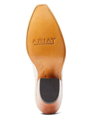 Ariat 10044484 Womens Dixon Western Boot Blanco sole view. If you need any assistance with this item or the purchase of this item please call us at five six one seven four eight eight eight zero one Monday through Saturday 10:00a.m EST to 8:00 p.m EST