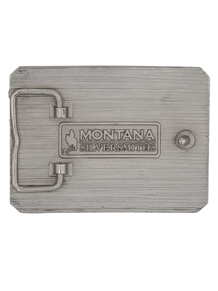 Montana Silversmiths A900WC God Family CountrySquared Warrior Collection Attitude Buckle back view. If you need any assistance with this item or the purchase of this item please call us at five six one seven four eight eight eight zero one Monday through Saturday 10:00a.m EST to 8:00 p.m EST
