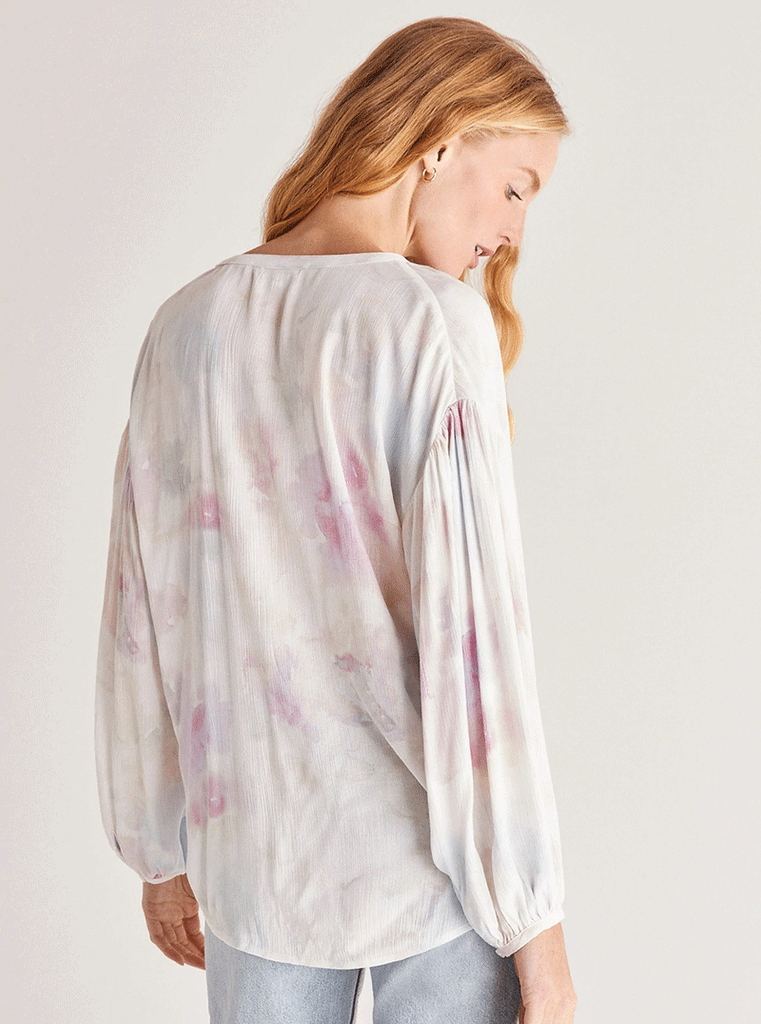 Z Supply ZT221831 Womens Woven Top Bayfront Watercolor full front view. If you need any assistance with this item or the purchase of this item please call us at five six one seven four eight eight eight zero one Monday through Saturday 10:00a.m EST to 8:00 p.m EST