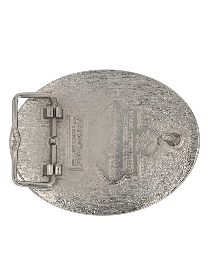 Montana Silversmiths PBR941 PBR Open Flames Belt Buckle front view. If you need any assistance with this item or the purchase of this item please call us at five six one seven four eight eight eight zero one Monday through Saturday 10:00a.m EST to 8:00 p.m EST
