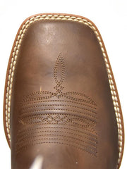 Ariat 10023129 Mens Venttek Ultra Square Toe Boot Distress Brown Toe view from above. If you need any assistance with this item or the purchase of this item please call us at five six one seven four eight eight eight zero one Monday through Saturday 10:00a.m EST to 8:00 p.m EST