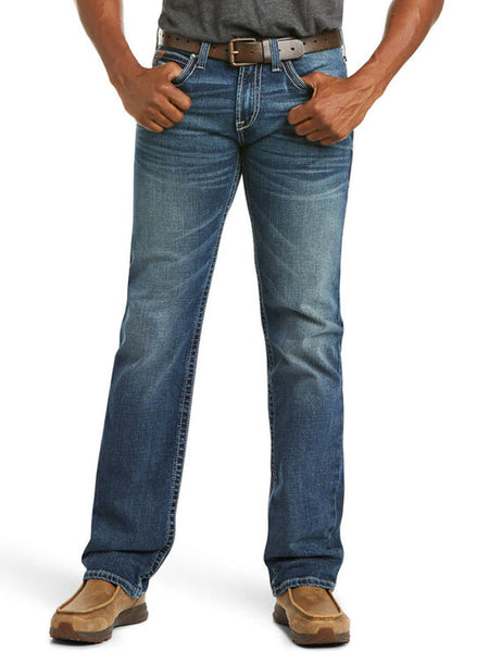 Ariat 10027748 Mens M7 Rocker Stretch Coltrane Stackable Straight Leg Jean Silverton front view. If you need any assistance with this item or the purchase of this item please call us at five six one seven four eight eight eight zero one Monday through Saturday 10:00a.m EST to 8:00 p.m EST