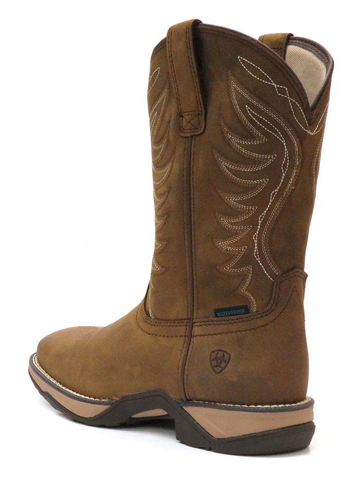 Ariat 10029528 Womens Anthem H2O Waterproof Square Toe Boot Distressed Brown front and side view If you need any assistance with this item or the purchase of this item please call us at five six one seven four eight eight eight zero one Monday through Saturday 10:00a.m EST to 8:00 p.m EST. 