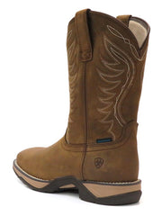Ariat 10029528 Womens Anthem H2O Waterproof Square Toe Boot Distressed Brown back and side view. If you need any assistance with this item or the purchase of this item please call us at five six one seven four eight eight eight zero one Monday through Saturday 10:00a.m EST to 8:00 p.m EST
