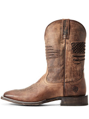 Ariat 10029699 Mens Circuit Patriot Embroidery Flag Western Boot Tan side. If you need any assistance with this item or the purchase of this item please call us at five six one seven four eight eight eight zero one Monday through Saturday 10:00a.m EST to 8:00 p.m EST