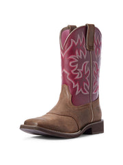 Ariat 10031593 Womens Delilah Western Boots Java front side view. If you need any assistance with this item or the purchase of this item please call us at five six one seven four eight eight eight zero one Monday through Saturday 10:00a.m EST to 8:00 p.m EST