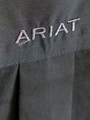 Ariat 10032937 Mens Wrinkle Free Solid Pinpoint Oxford LS Shirt Nine Iron Back View. If you need any assistance with this item or the purchase of this item please call us at five six one seven four eight eight eight zero one Monday through Saturday 10:00a.m EST to 8:00 p.m EST