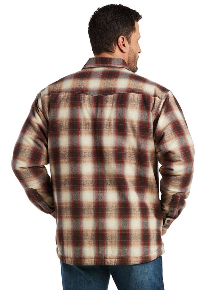 Ariat 10037009 Mens Retro Harley Insulated Plaid Shirt Jacket BOARDWALK front view. If you need any assistance with this item or the purchase of this item please call us at five six one seven four eight eight eight zero one Monday through Saturday 10:00a.m EST to 8:00 p.m EST