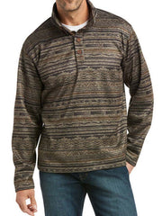 Ariat 10037282 Mens Wesley Sweater Serape Print Tan front view. If you need any assistance with this item or the purchase of this item please call us at five six one seven four eight eight eight zero one Monday through Saturday 10:00a.m EST to 8:00 p.m EST